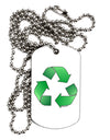 Recycle Green Adult Dog Tag Chain Necklace by TooLoud-Dog Tag Necklace-TooLoud-White-Davson Sales