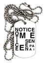 Notice Me Senpai Artistic Text Adult Dog Tag Chain Necklace-Dog Tag Necklace-TooLoud-White-Davson Sales