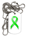 Lyme Disease Awareness Ribbon - Lime Green Adult Dog Tag Chain Necklace-Dog Tag Necklace-TooLoud-White-Davson Sales