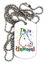 I'm a Unicorn Adult Dog Tag Chain Necklace-Dog Tag Necklace-TooLoud-White-Davson Sales