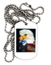 Patriotic Bald Eagle - American Flag Adult Dog Tag Chain Necklace by TooLoud-Dog Tag Necklace-TooLoud-White-Davson Sales