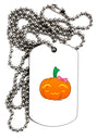 Kyu-T Face Pumpkin Adult Dog Tag Chain Necklace by TooLoud