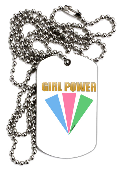 Girl Power Stripes Adult Dog Tag Chain Necklace by TooLoud-Dog Tag Necklace-TooLoud-1 Piece-Davson Sales