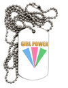 Girl Power Stripes Adult Dog Tag Chain Necklace by TooLoud