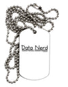 Data Nerd Adult Dog Tag Chain Necklace by TooLoud-Dog Tag Necklace-TooLoud-White-Davson Sales