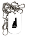 New Hampshire - United States Shape Adult Dog Tag Chain Necklace by TooLoud-Dog Tag Necklace-TooLoud-White-Davson Sales