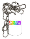 Proud American Rainbow Text Adult Dog Tag Chain Necklace by TooLoud-Dog Tag Necklace-TooLoud-White-Davson Sales