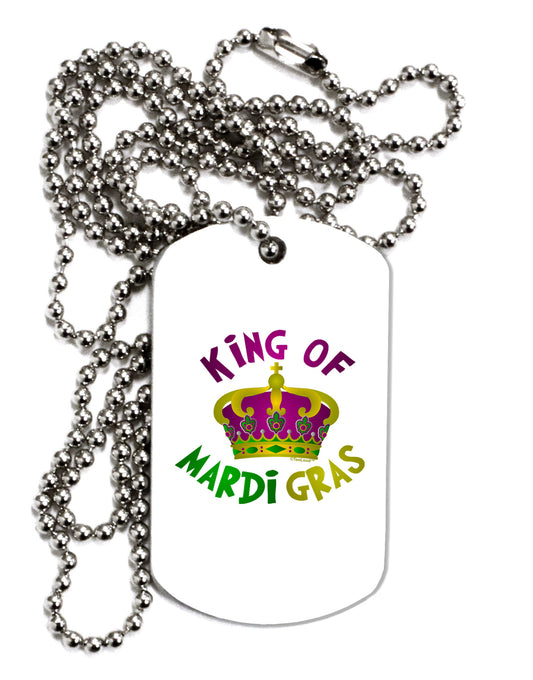 King Of Mardi Gras Adult Dog Tag Chain Necklace-Dog Tag Necklace-TooLoud-1 Piece-Davson Sales