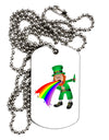 Puking Rainbow Leprechaun Adult Dog Tag Chain Necklace-Dog Tag Necklace-TooLoud-1 Piece-Davson Sales