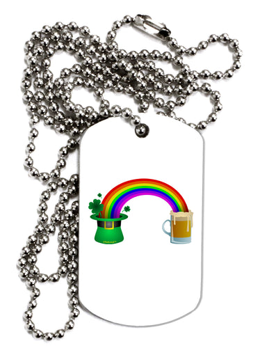 End Of The Rainbow - Beer Adult Dog Tag Chain Necklace-Dog Tag Necklace-TooLoud-1 Piece-Davson Sales