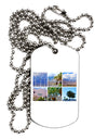 Palm Springs Square Collage Adult Dog Tag Chain Necklace-Dog Tag Necklace-TooLoud-White-Davson Sales