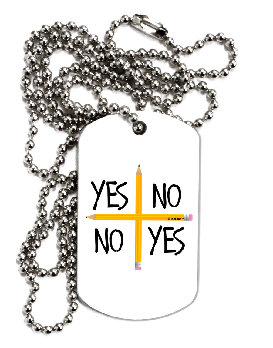 Charlie Charlie Challenge Adult Dog Tag Chain Necklace-Dog Tag Necklace-TooLoud-White-Davson Sales