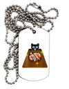 Anime Cat Loves Sushi Adult Dog Tag Chain Necklace by TooLoud-Dog Tag Necklace-TooLoud-1 Piece-Davson Sales