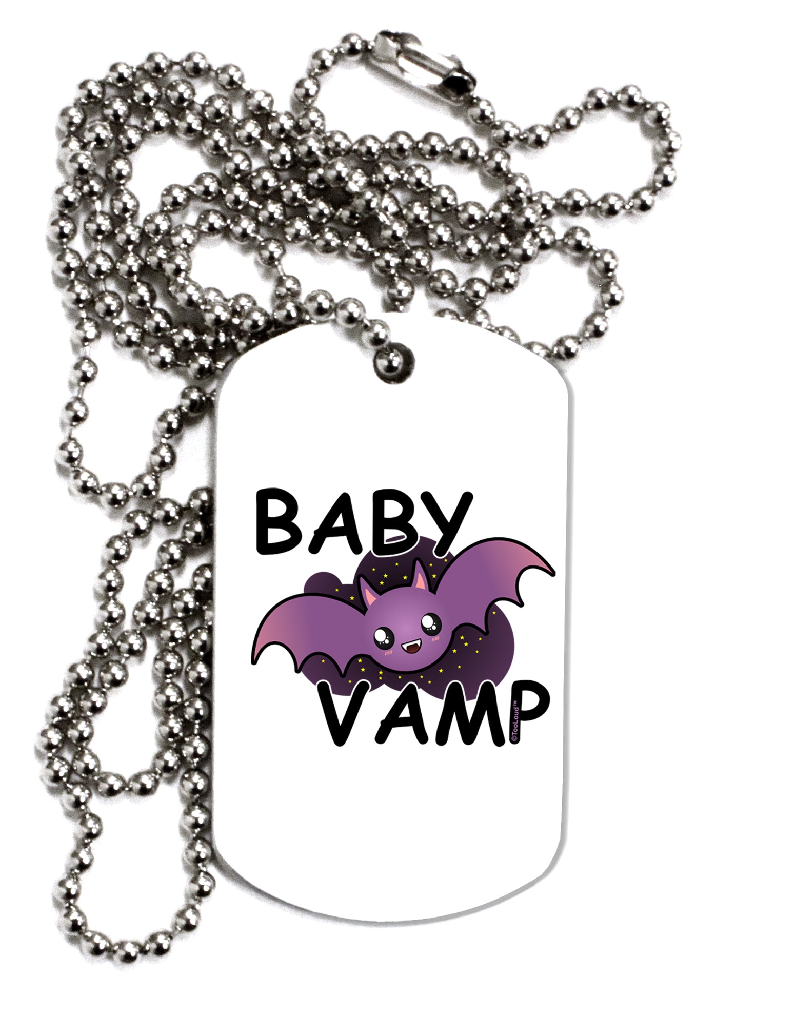 Baby Vamp Adult Dog Tag Chain Necklace by TooLoud-Dog Tag Necklace-TooLoud-1 Piece-Davson Sales