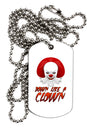 Down Like a Clown Adult Dog Tag Chain Necklace by TooLoud-Dog Tag Necklace-TooLoud-White-Davson Sales