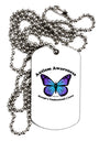 Autism Awareness - Puzzle Piece Butterfly Adult Dog Tag Chain Necklace by TooLoud-TooLoud-White-Davson Sales