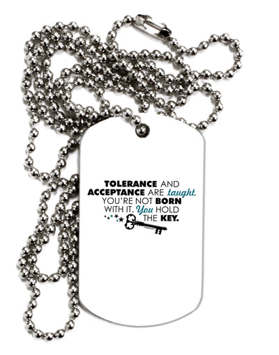 Tolerance And Acceptance Adult Dog Tag Chain Necklace-Dog Tag Necklace-TooLoud-1 Piece-Davson Sales