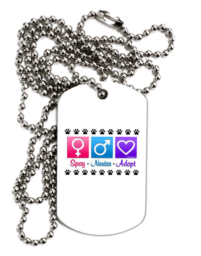 Spay Neuter Adopt Adult Dog Tag Chain Necklace-Dog Tag Necklace-TooLoud-1 Piece-Davson Sales