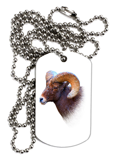 Majestic Bighorn Ram Adult Dog Tag Chain Necklace-Dog Tag Necklace-TooLoud-1 Piece-Davson Sales