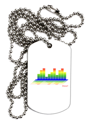 Equalizer Bars Design Adult Dog Tag Chain Necklace by TooLoud-Dog Tag Necklace-TooLoud-White-Davson Sales