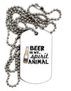 Beer Is My Spirit Animal Adult Dog Tag Chain Necklace-Dog Tag Necklace-TooLoud-12 Pieces-Davson Sales