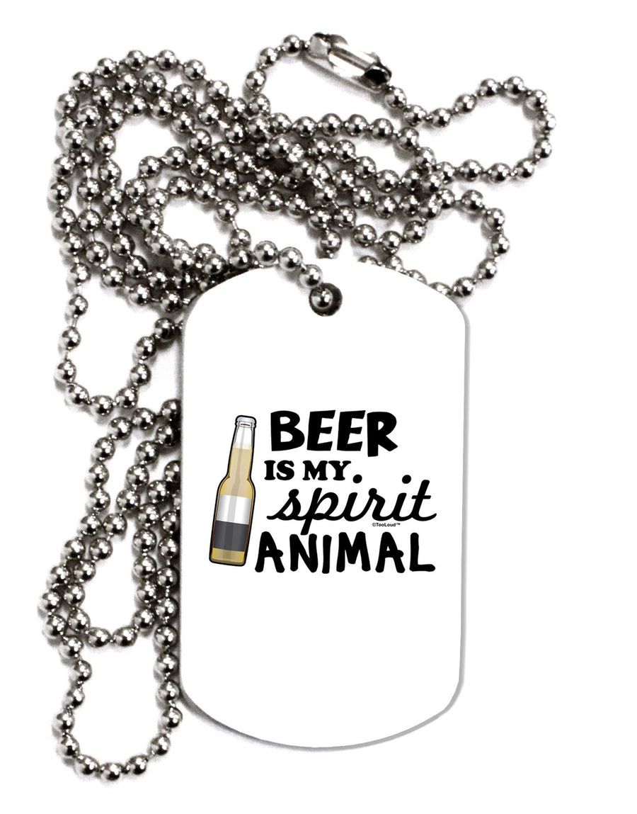 Beer Is My Spirit Animal Adult Dog Tag Chain Necklace-Dog Tag Necklace-TooLoud-12 Pieces-Davson Sales