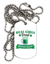 Real Girls Drink Green Beer Adult Dog Tag Chain Necklace-Dog Tag Necklace-TooLoud-1 Piece-Davson Sales