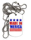 Made in Merica - Stars and Stripes Color Design Adult Dog Tag Chain Necklace-Dog Tag Necklace-TooLoud-White-Davson Sales