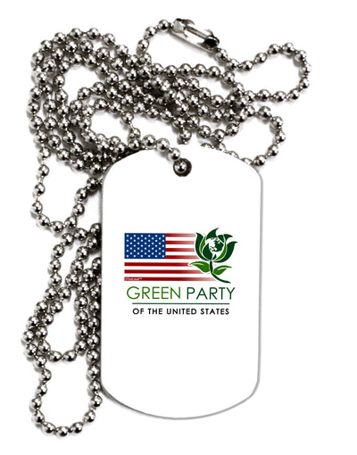 Green Party US Flag Adult Dog Tag Chain Necklace-Dog Tag Necklace-TooLoud-1 Piece-Davson Sales