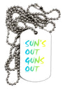 Suns Out Guns Out - Gradient Colors Adult Dog Tag Chain Necklace-Dog Tag Necklace-TooLoud-White-Davson Sales