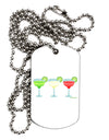 Margaritas - Mexican Flag Colors - Cinco de Mayo Adult Dog Tag Chain Necklace by TooLoud-Dog Tag Necklace-TooLoud-White-Davson Sales