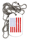 Red and Blue Stamp Style American Flag - Distressed Adult Dog Tag Chain Necklace by TooLoud-Dog Tag Necklace-TooLoud-White-Davson Sales