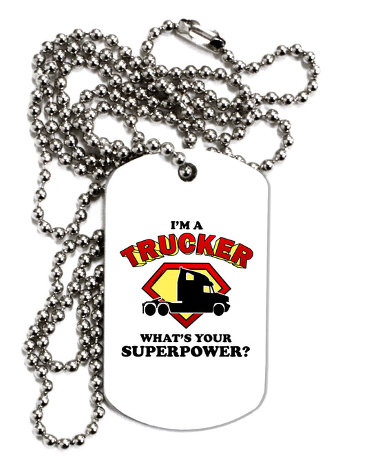 Trucker - Superpower Adult Dog Tag Chain Necklace-Dog Tag Necklace-TooLoud-1 Piece-Davson Sales