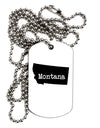 Montana - United States Shape Adult Dog Tag Chain Necklace by TooLoud-Dog Tag Necklace-TooLoud-White-Davson Sales