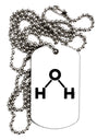 Water Molecule Text Adult Dog Tag Chain Necklace by TooLoud-Dog Tag Necklace-TooLoud-White-Davson Sales