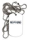 Planet Neptune Text Only Adult Dog Tag Chain Necklace by TooLoud-Dog Tag Necklace-TooLoud-1 Piece-Davson Sales