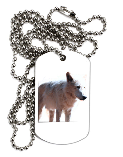 Magnificent Full White Wolf Adult Dog Tag Chain Necklace-Dog Tag Necklace-TooLoud-1 Piece-Davson Sales