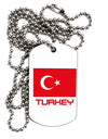 Turkey Flag with Text Adult Dog Tag Chain Necklace by TooLoud-Dog Tag Necklace-TooLoud-1 Piece-Davson Sales