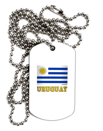 Uruguay Flag Adult Dog Tag Chain Necklace-Dog Tag Necklace-TooLoud-1 Piece-Davson Sales