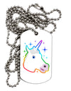 Magical Rainbow Sparkle Unicorn Adult Dog Tag Chain Necklace-Dog Tag Necklace-TooLoud-White-Davson Sales