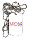 Mom Flowers Design Adult Dog Tag Chain Necklace by TooLoud-Dog Tag Necklace-TooLoud-White-Davson Sales