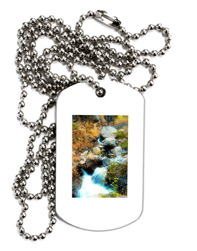 Rockies Waterfall Adult Dog Tag Chain Necklace-Dog Tag Necklace-TooLoud-1 Piece-Davson Sales