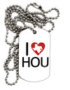 I Heart Houston Adult Dog Tag Chain Necklace-Dog Tag Necklace-TooLoud-1 Piece-Davson Sales