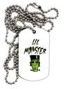 TooLoud Lil Monster Frankenstenstein Adult Dog Tag Chain Necklace-Dog Tag Necklace-TooLoud-1 Piece-Davson Sales