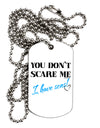 You Don't Scare Me - I Have Sons Adult Dog Tag Chain Necklace by TooLoud-Dog Tag Necklace-TooLoud-White-Davson Sales