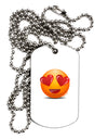 Heart Eye Emoji Adult Dog Tag Chain Necklace-Dog Tag Necklace-TooLoud-1 Piece-Davson Sales