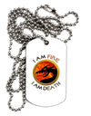 I Am Fire I Am Death Adult Dog Tag Chain Necklace by TooLoud-Dog Tag Necklace-TooLoud-1 Piece-Davson Sales