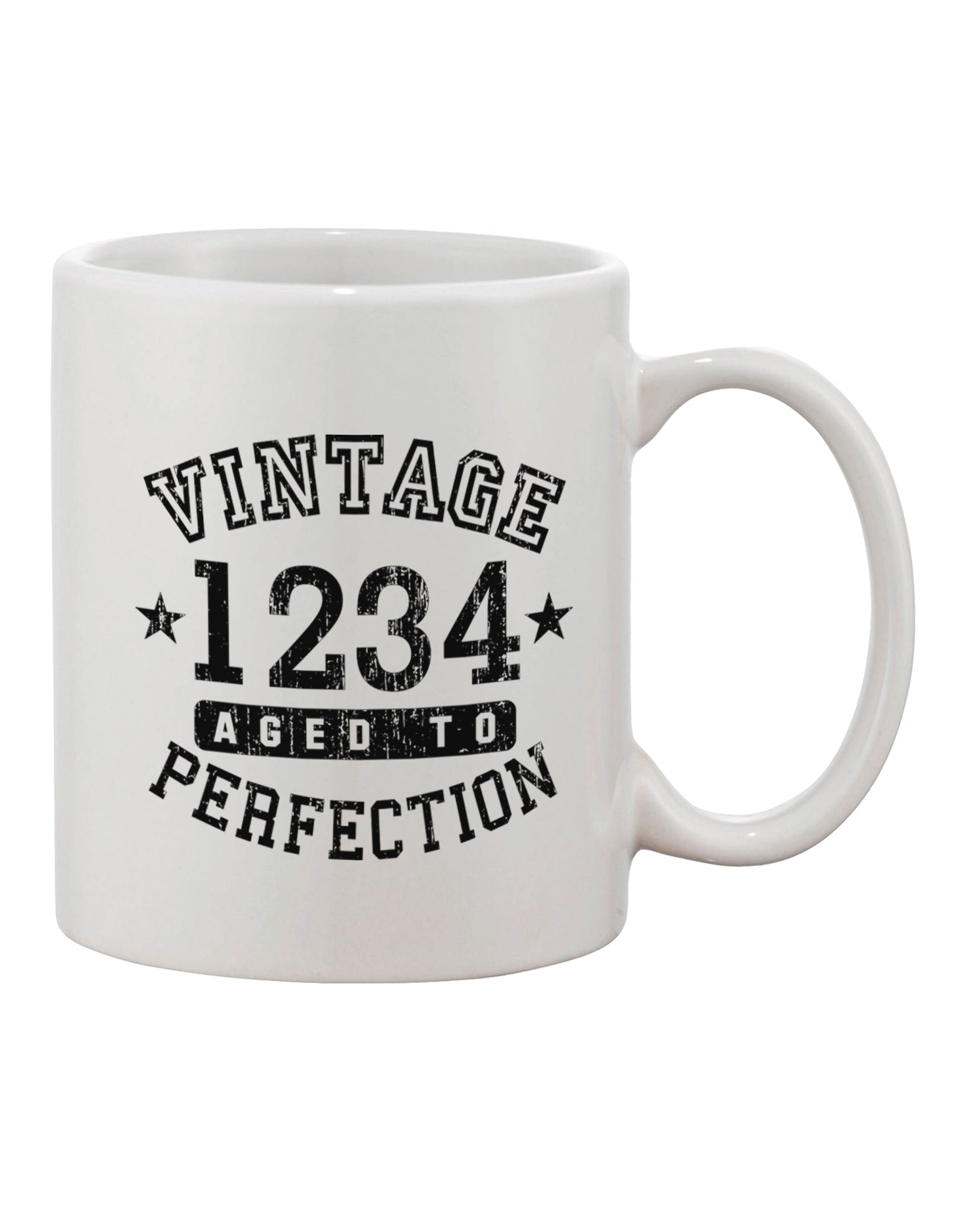 Customized Retro Birth Year Weathered Design 11 oz Coffee Cup - TooLoud-11 OZ Coffee Mug-TooLoud-White-Davson Sales
