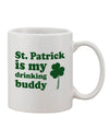 St Patrick: The Perfect Companion for Your Beverage - TooLoud-11 OZ Coffee Mug-TooLoud-White-Davson Sales