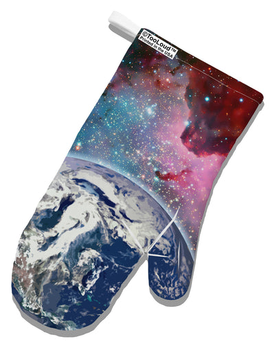 Fantasy Galactic Earth All Over White Printed Fabric Oven Mitt All Over Print by TooLoud-Oven Mitt-TooLoud-White-Davson Sales